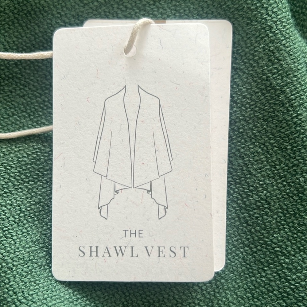 NWT The Shawl Vest in Evergreen